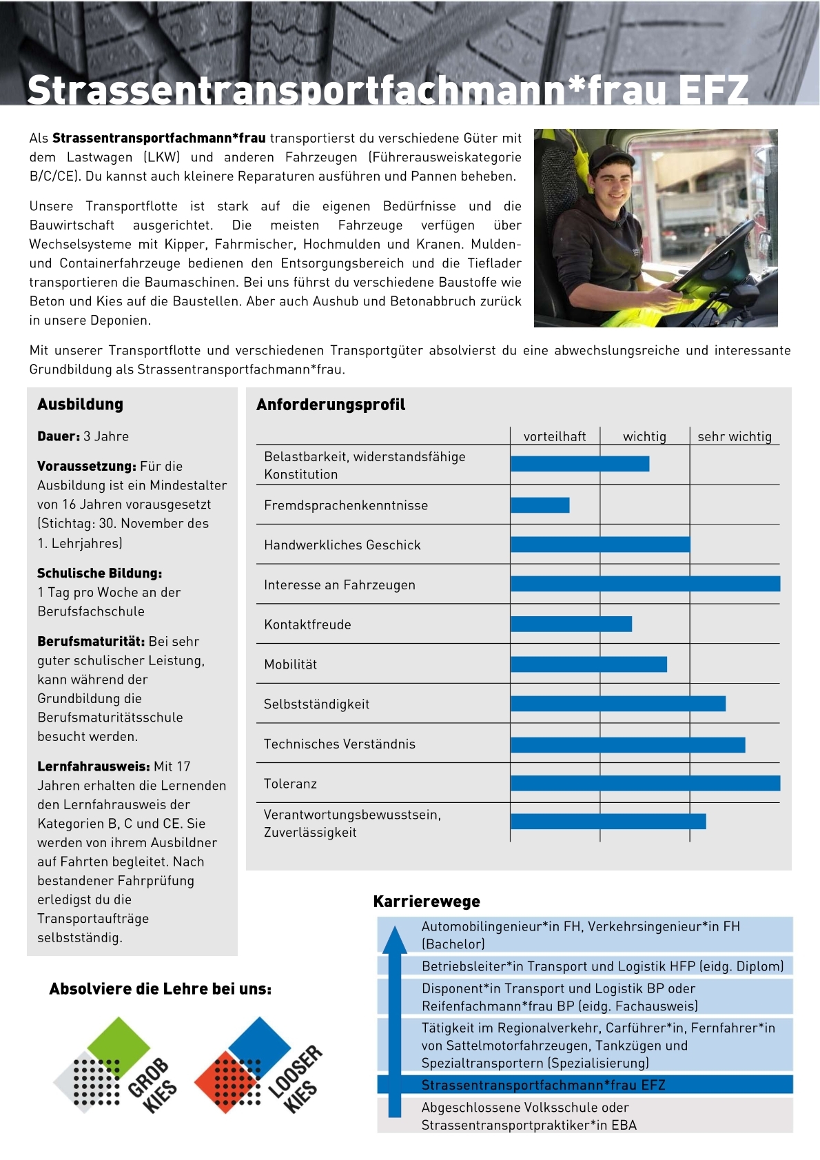 Strassentransportfachmann*frau EFZ